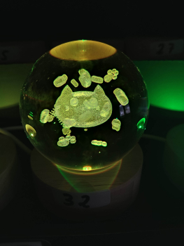 Hologrammkugel - Cat Lovers - Farbwechsel